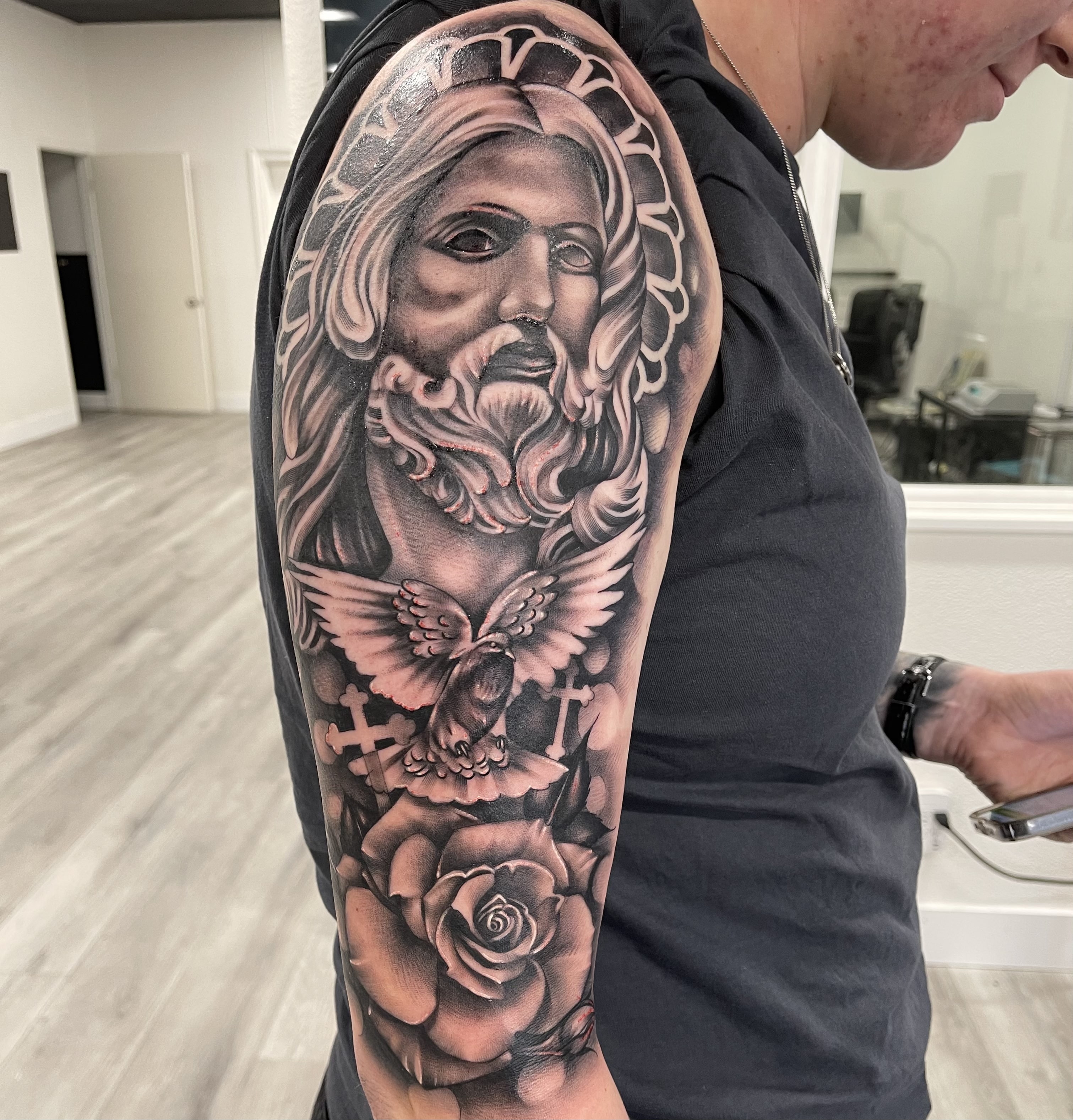 Sacred Needle Tattoo Does Script Tattoos in Vacaville, CA 95687